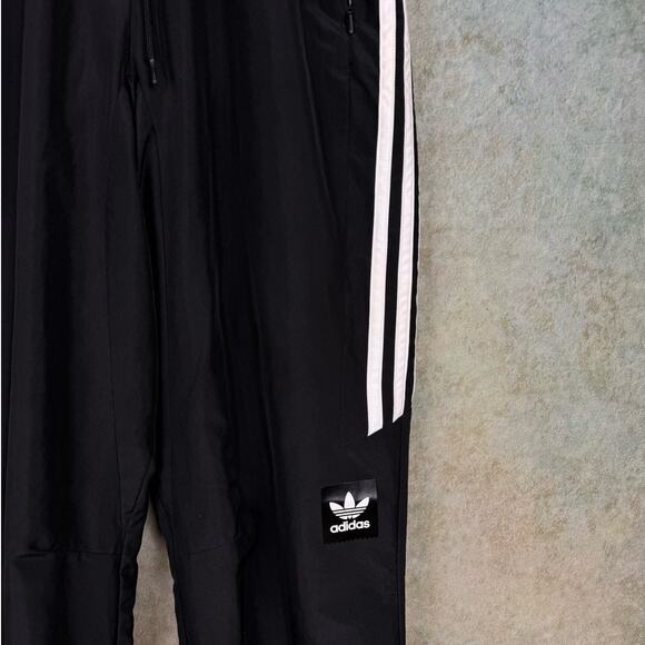 Adidas Track Jogger Pants Sz Small Black Striped Sportswear Climalite Trefoil - Picture 4 of 8